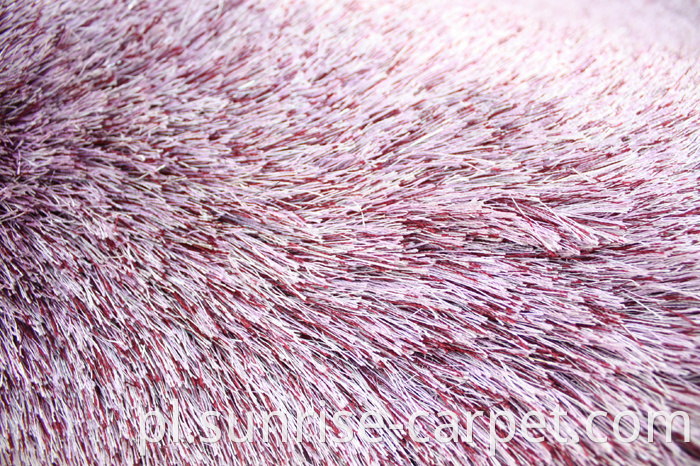 Polyester Shaggy Rug Long Pile Mix Color